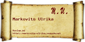 Markovits Ulrika névjegykártya